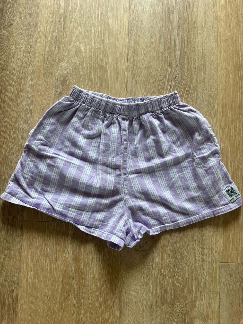Palaka Lilac Cotton Lounge Shorts